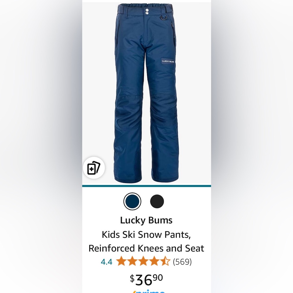 LUCKY BUMS KIDS SKI/SNOW PANTS